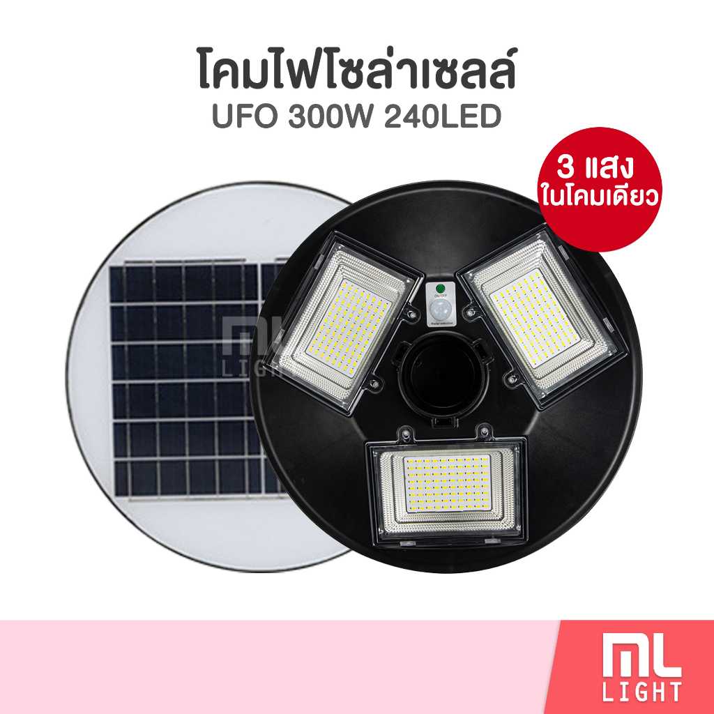 โคมไฟโซล่าเซลล์ UFO 300W