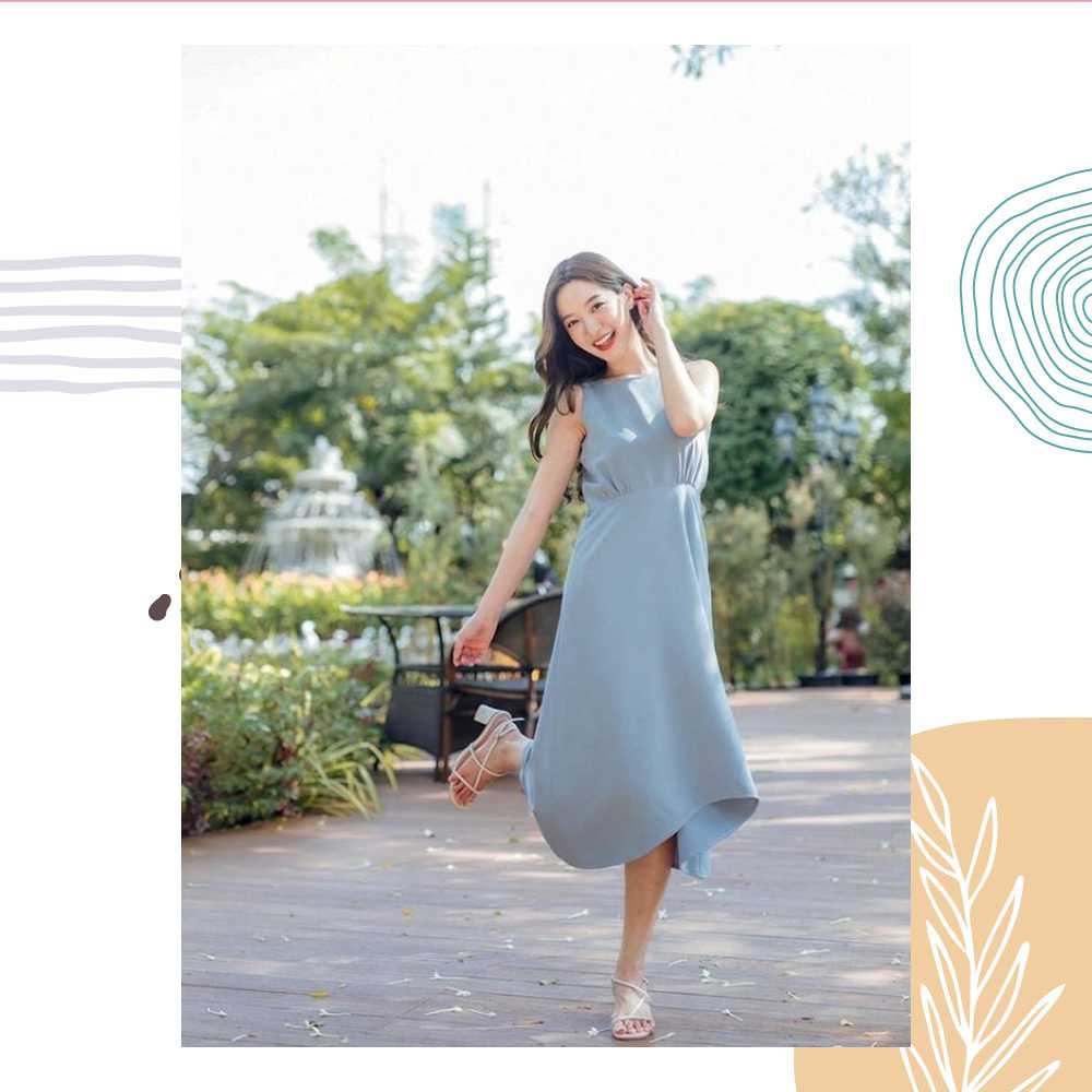 Ivy Dress Blue Size SM สีฟ้า Firrr Official