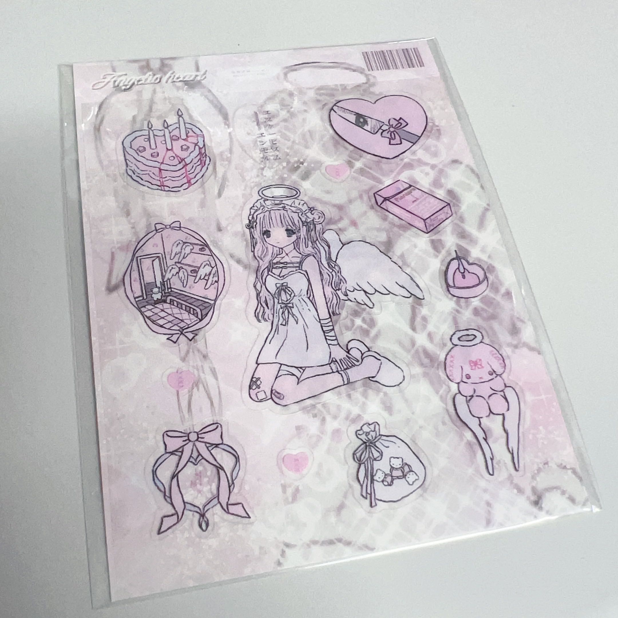 milkyhearts sticker (pink)