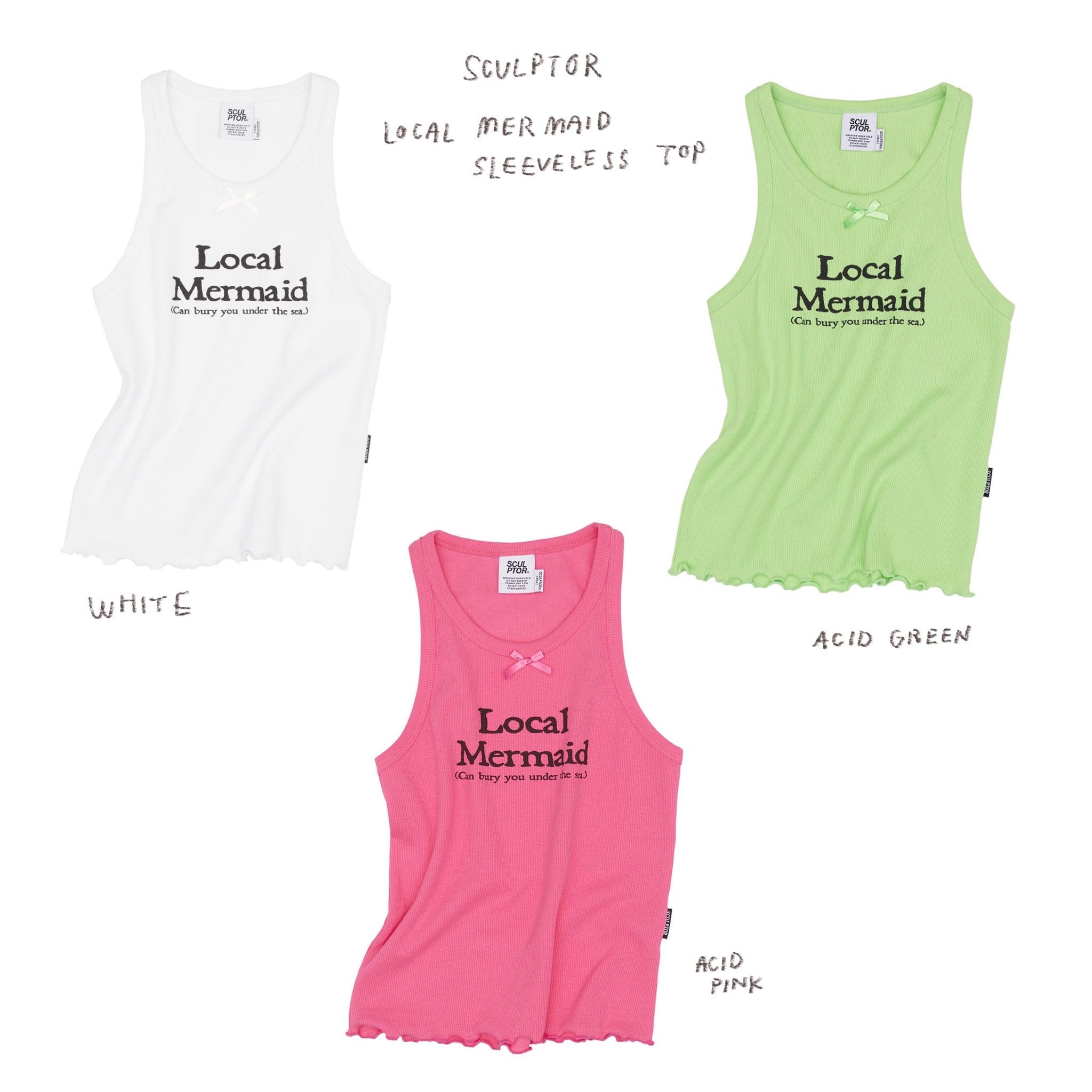 (PRE,รวมส่ง) Local Mermaid Sleeveless Top /sculptor 