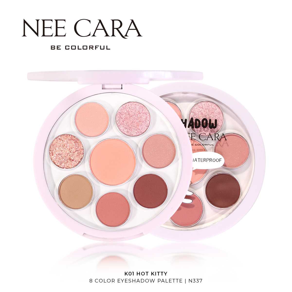NEE CARA BE COLORFUL 8 COLOR EYESHADOW PALETTE | N337