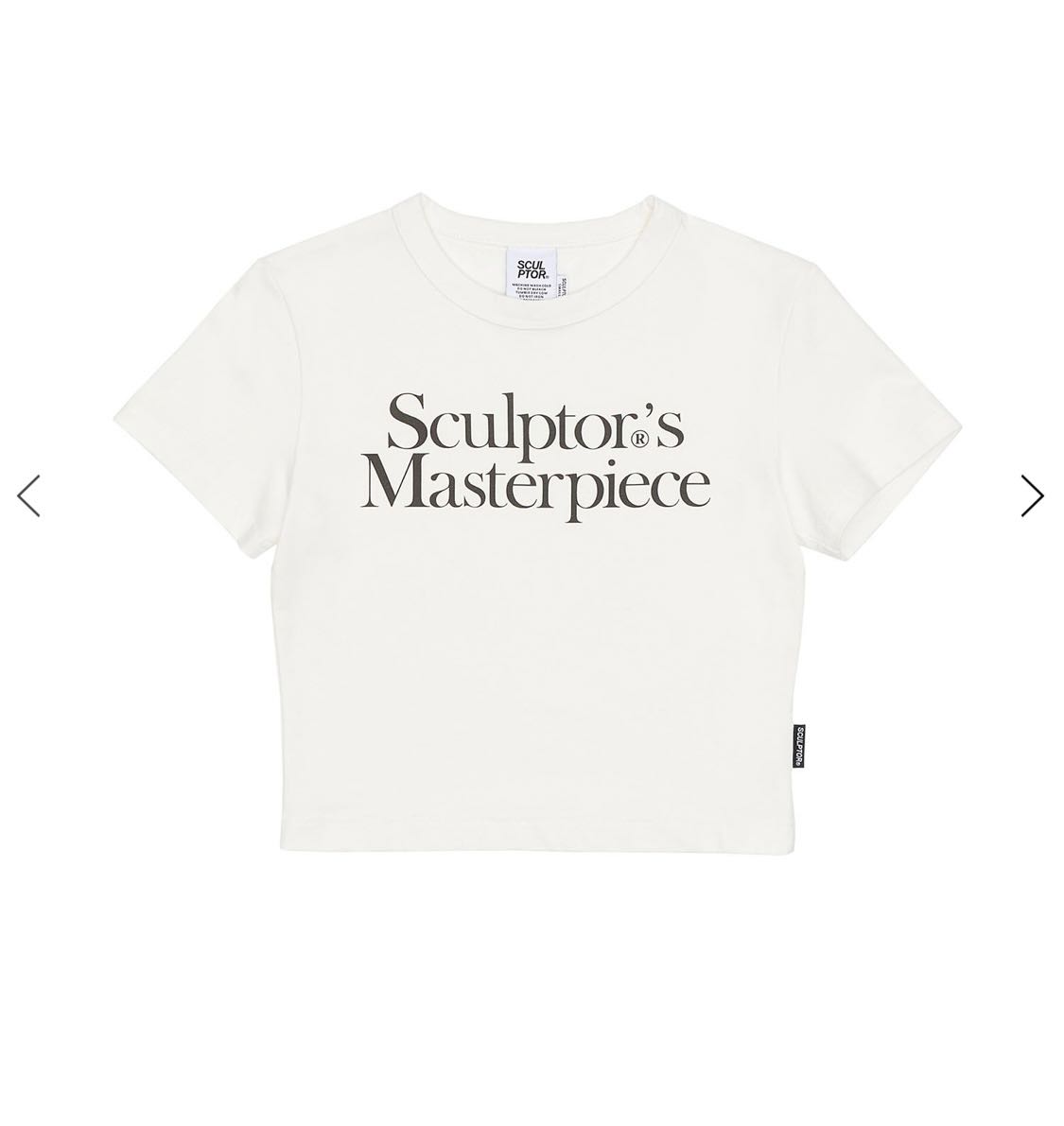 (พร้อมส่ง) SCULPTOR Masterpiece Crop Tee White Size S