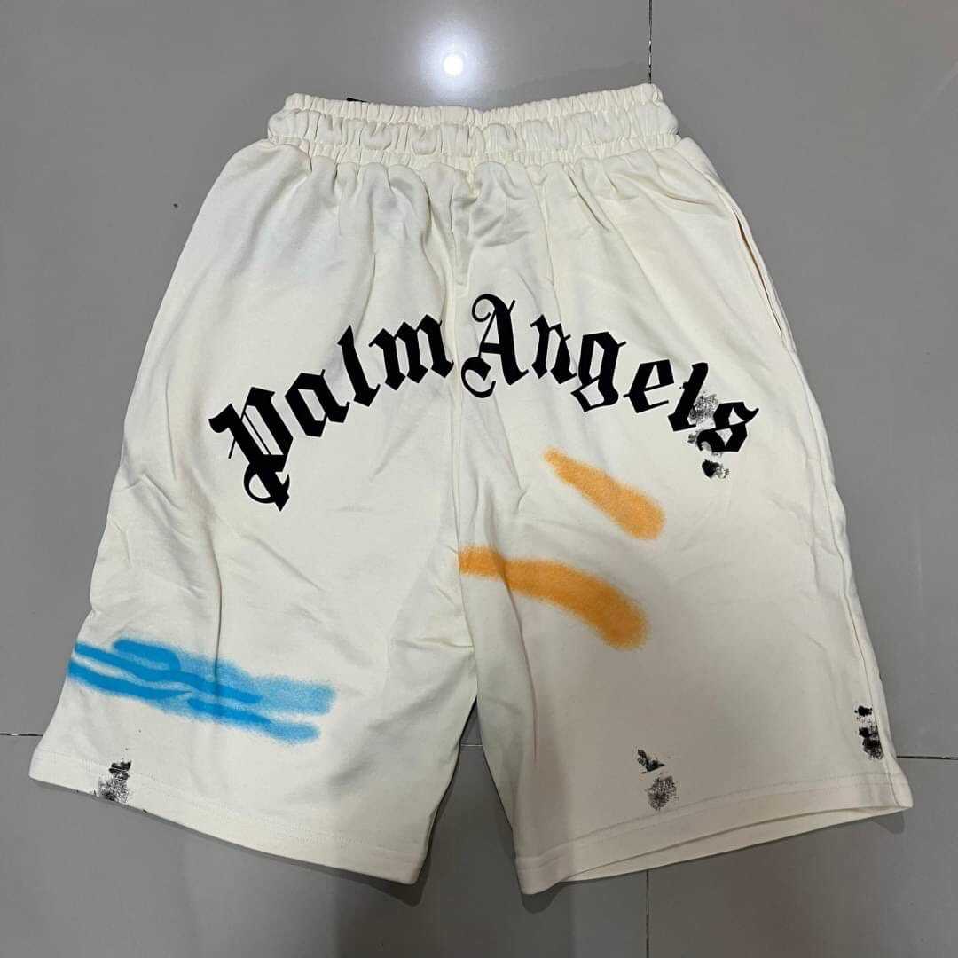 PALM ANGEL BEIGE PALM NEON SPORTY SHORTS กางเกงขาสั้นเอวยางยืด แบรนด์ปาล์มแองเจิล