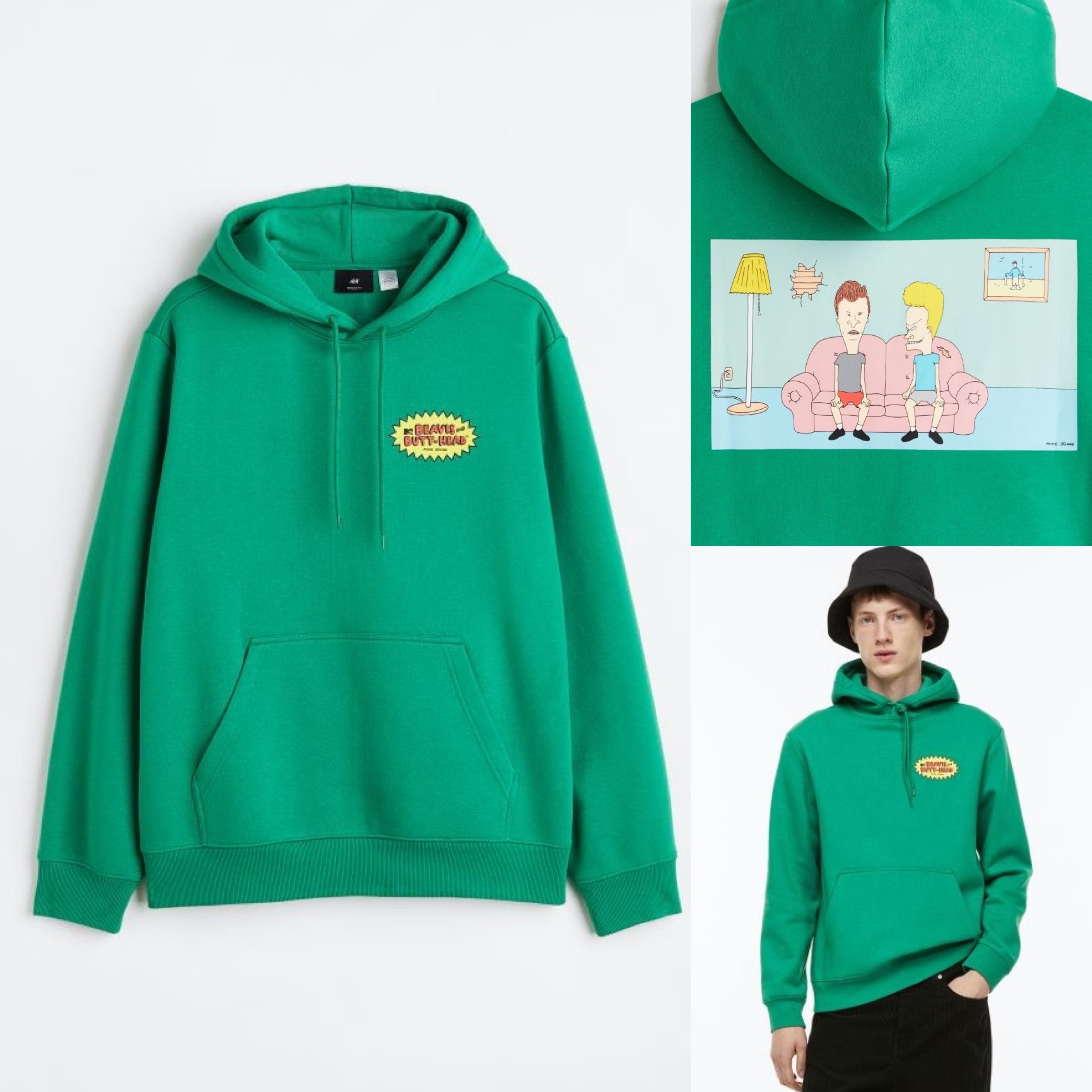 H&M beavis and butt-head green 
