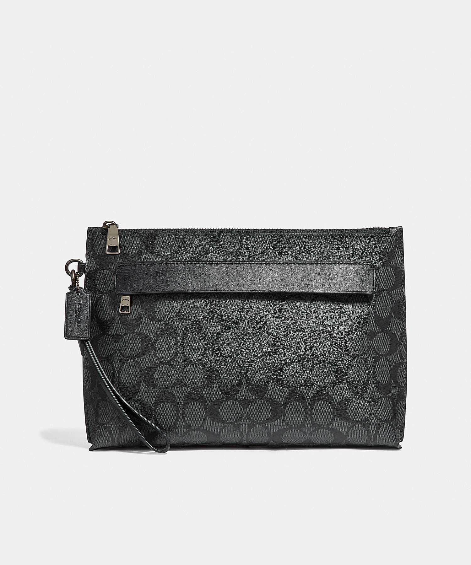 COACH CARRYALL POUCH IN SIGNATURE CANVAS 29508 CQ/BK