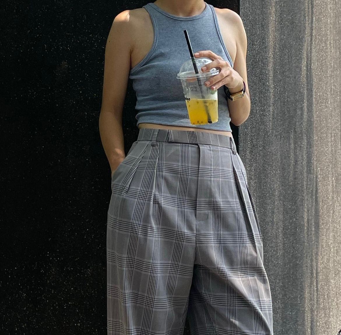 JS20 GREY CHECKERED (สินค้าพรีออเดอร์ 10-14 วัน)