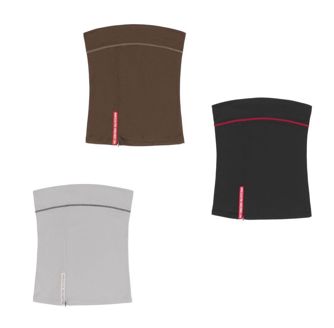 (PRE,รวมส่ง) Unzip Tube Top /SCULPTOR