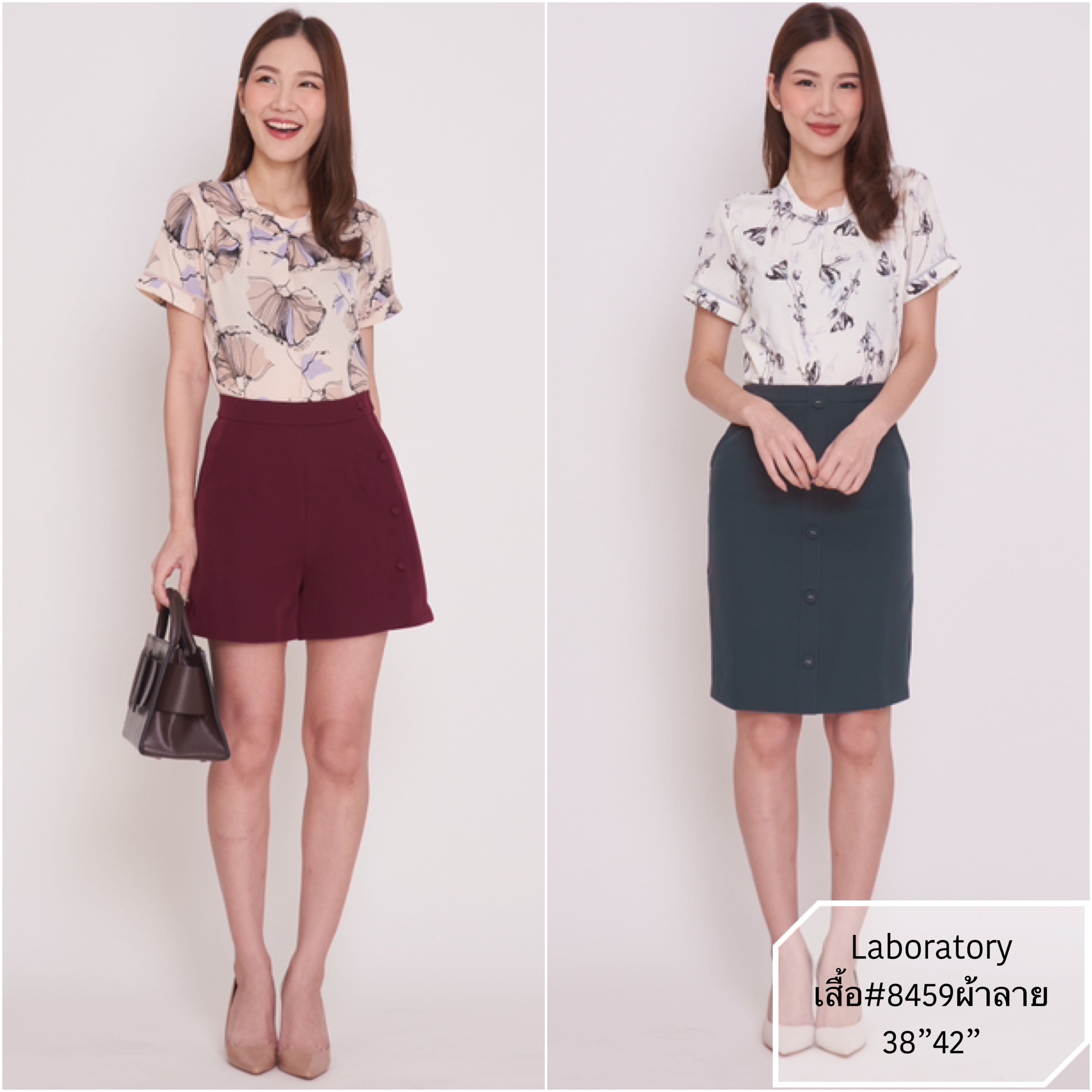 เสื้อ#8459ผ้าลาย