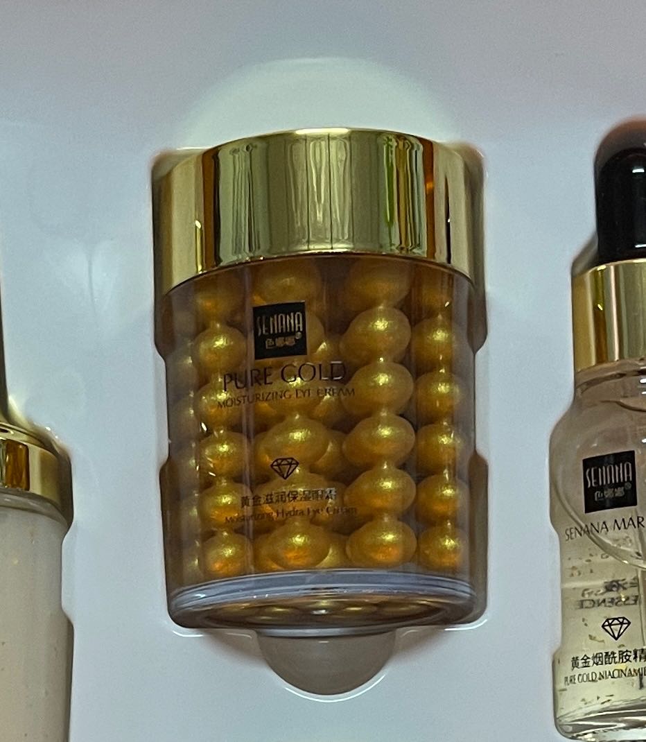 serum 24K ทองคำ 24K  เซรั่มทองคำบำรุงผิว  ลดริ้วรอย ฝ้าจางหายไป ทั้งชุด 9 ชิ้น  แถมพัดลม 4นิ้ว 1 อัน