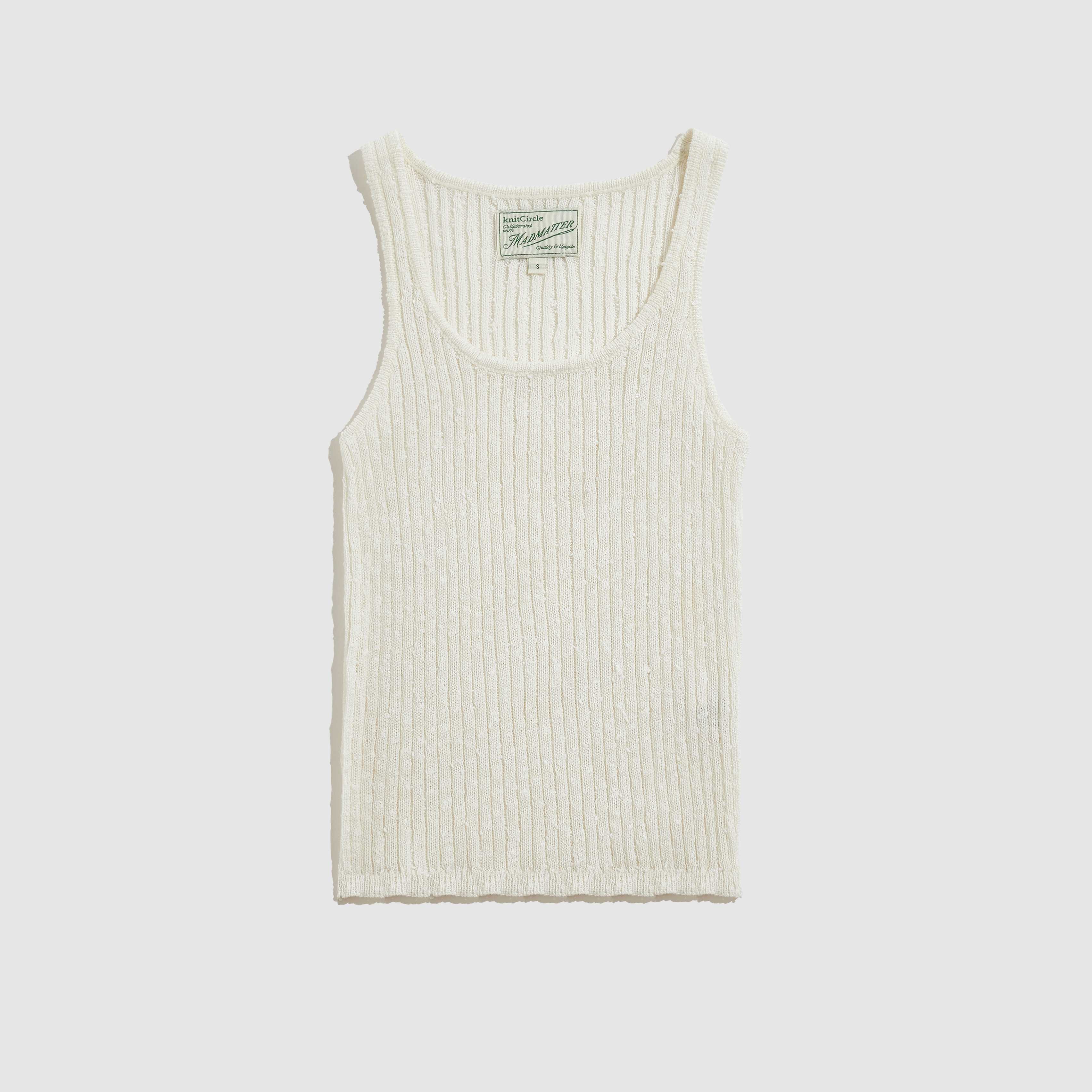 Madmatter / Knitcircle Knit Tank Top Off White