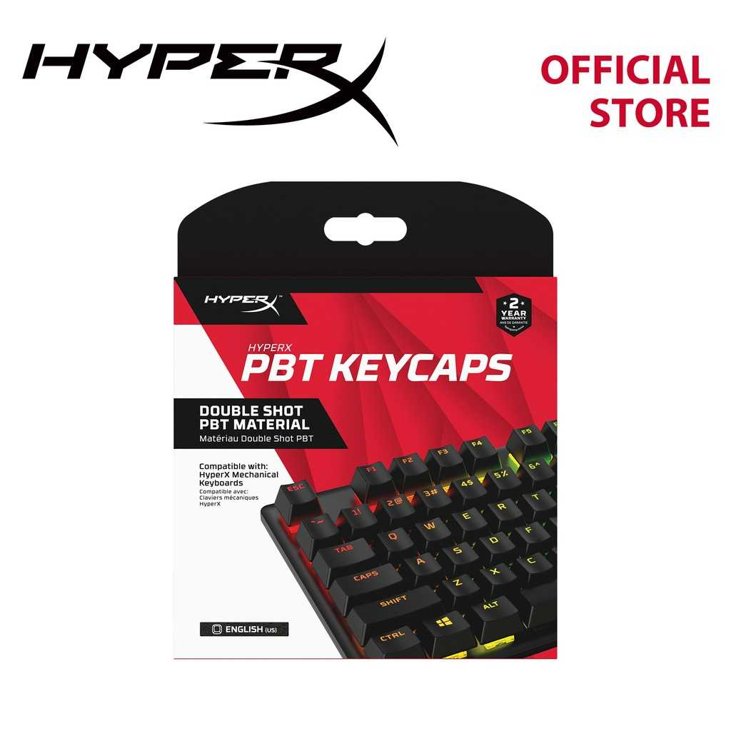 HyperX PBT Keycaps - Full Key Set Black  (US Layout)(519P1AA#ABA)