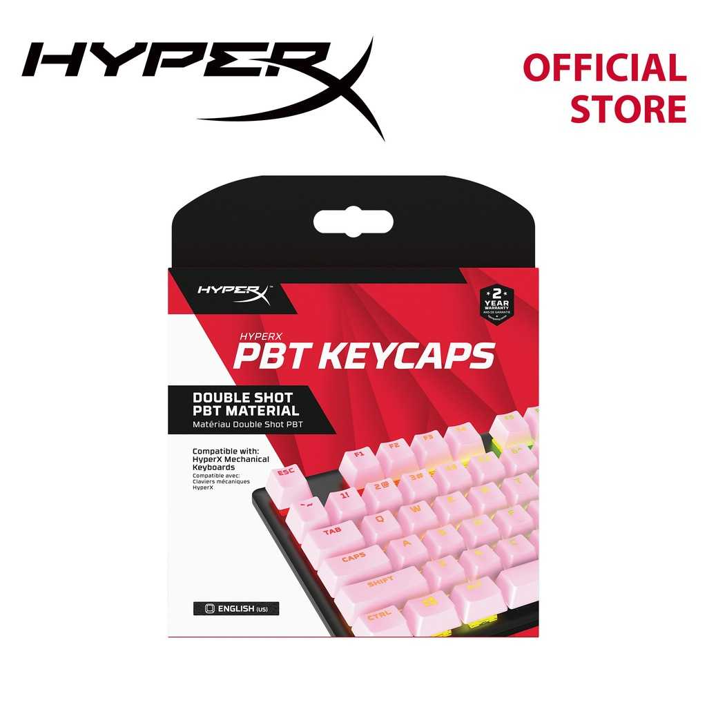 HyperX PBT Keycaps - Full Key Set Pink (US Layout)(519T9AA#ABA)