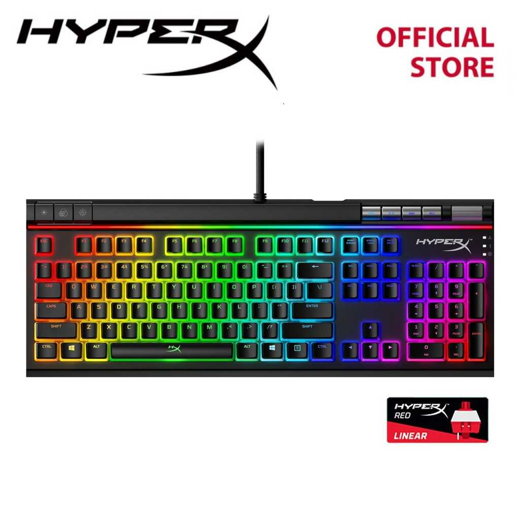 Hyper X Alloy Elite 2 Red Switch Gaming Keyboard EN Key คีย์บอร์ดเกมมิ่ง (HKBE2X-1X-US/G)
