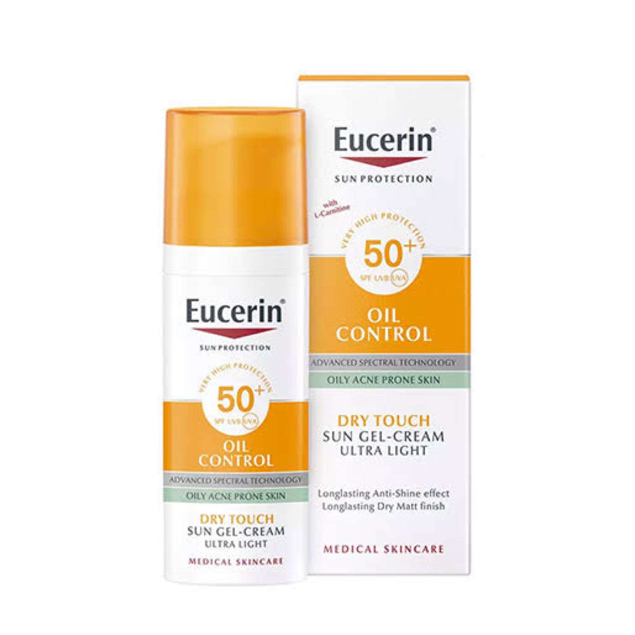 Eucerin Sun Dry Touch Gel-Creme Ultra Light Oil Control SPF 50+ 50ml (🗳ตัวนี้ส่งJ&Tนะคะ)