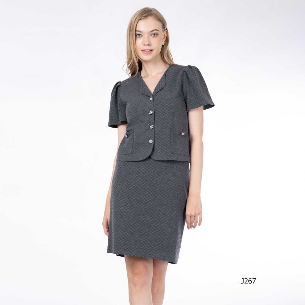 J267-เทาเข้ม (เสื้อ)