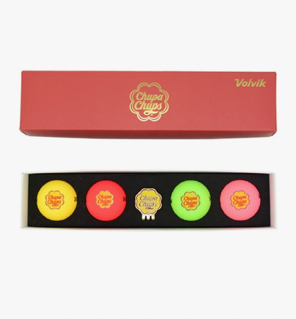ลูกกอล์ฟ Chupachups  4 ลูก พร้อม Ball marker