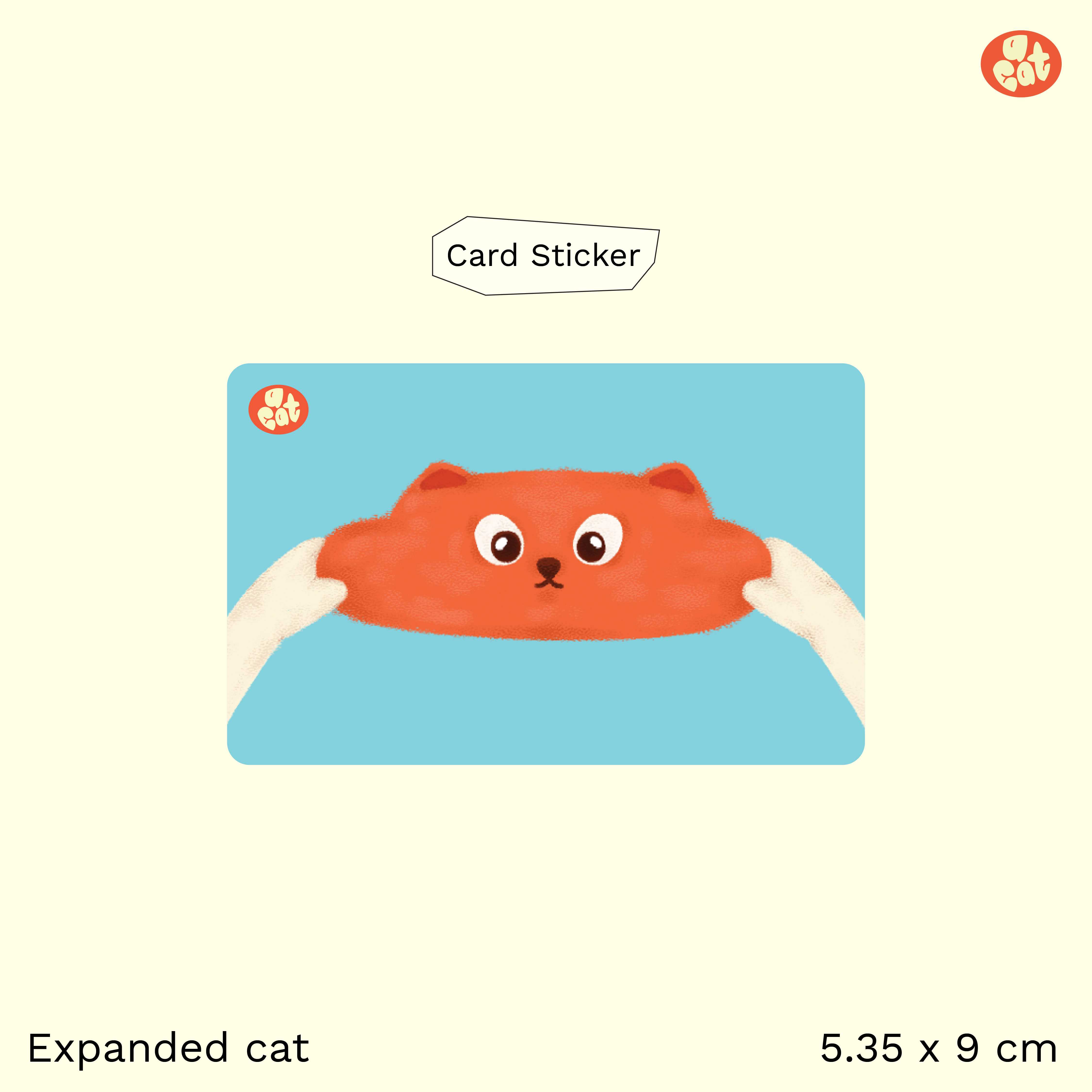 Card sticker - Expanded cat