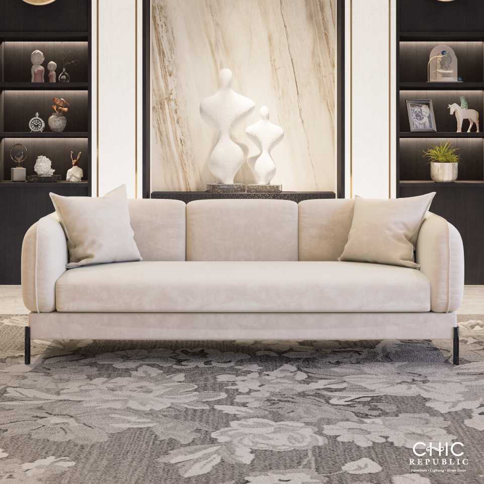 Chic Republic LEYON/3,โซฟา 3 ที่นั่ง - สี ชมพู , เบจ , ครีมงาช้าง , ดำ