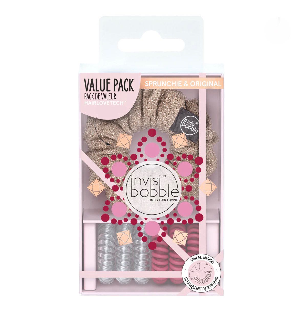{ขายเท}  INVISIBOBBLE BRITISH ROYAL DUO QUEEN FOR A DAY  เซ็ตยางมัดผม ได้ทั้งหมด 7 เส้น
