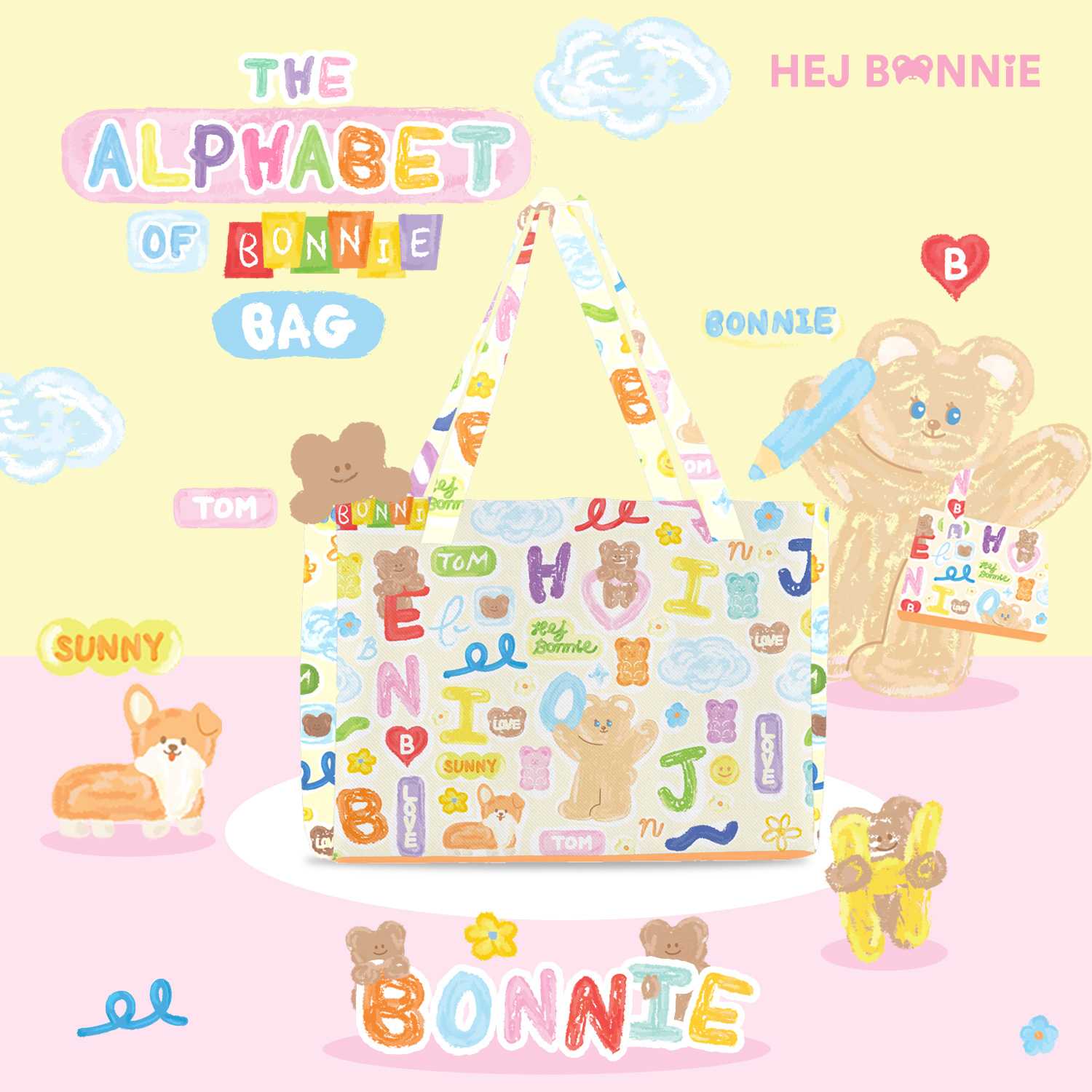 [Sold out]  The Alphabet of Bonnie Bag l Hej Bonnie Official