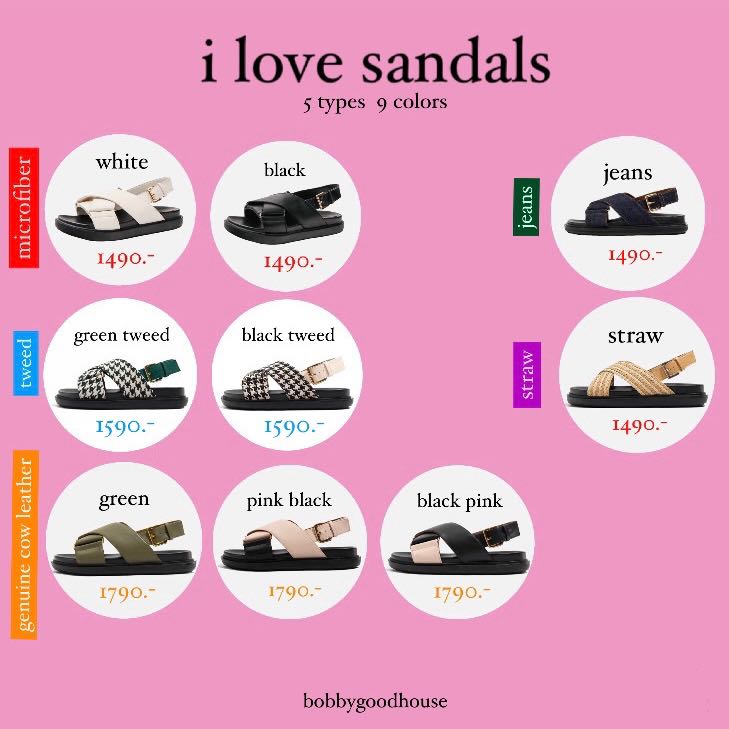 (PRE ORDER) I LOVE SANDALS(5types 9colors)