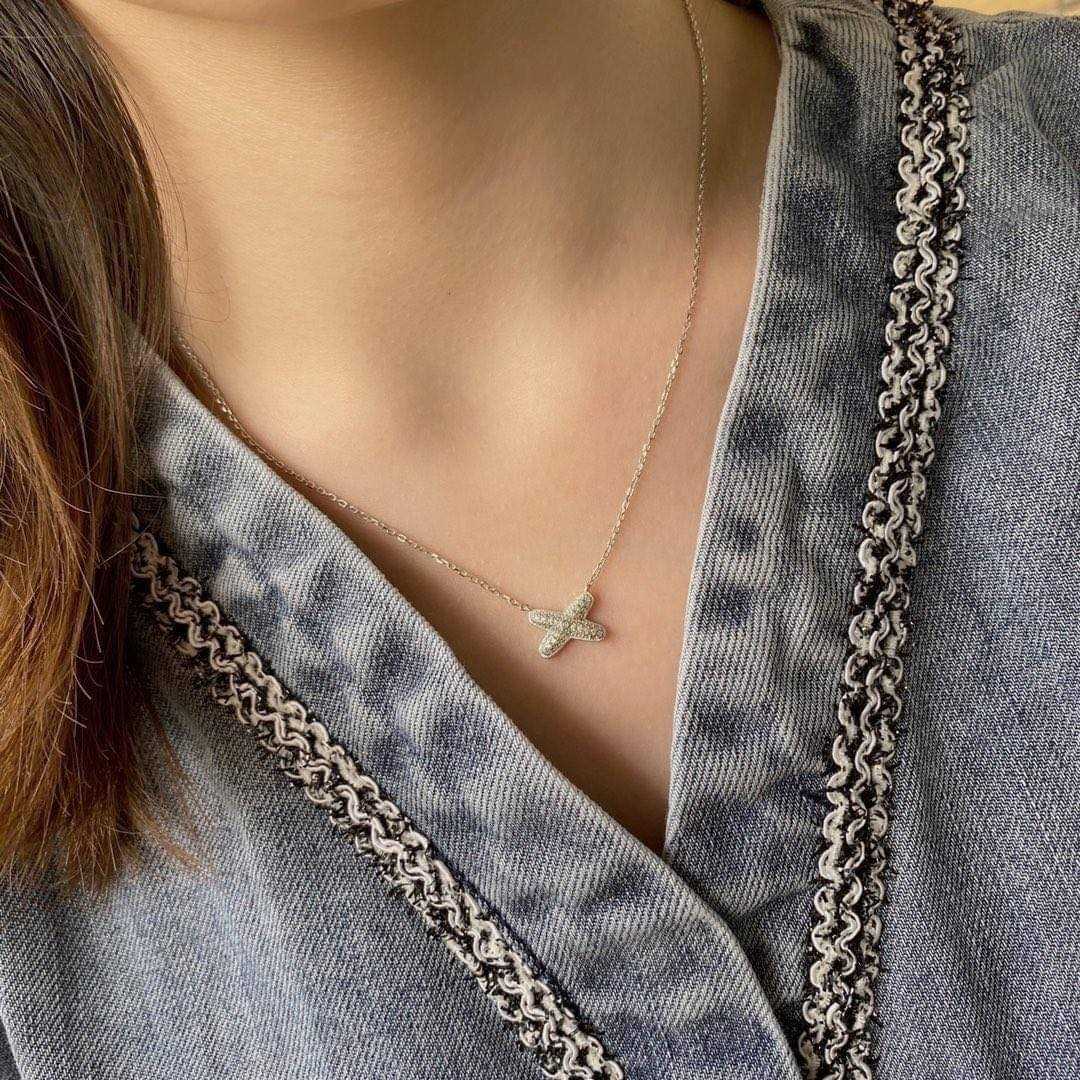 X pendant necklace 16 inches