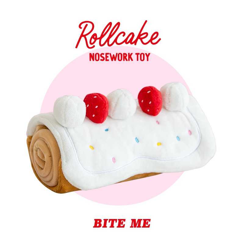 Bite Me Roll Cake Nosework Mat Toy ของเล่นฝึกทักษะ สำหรับสุนัข 🐶🇰🇷