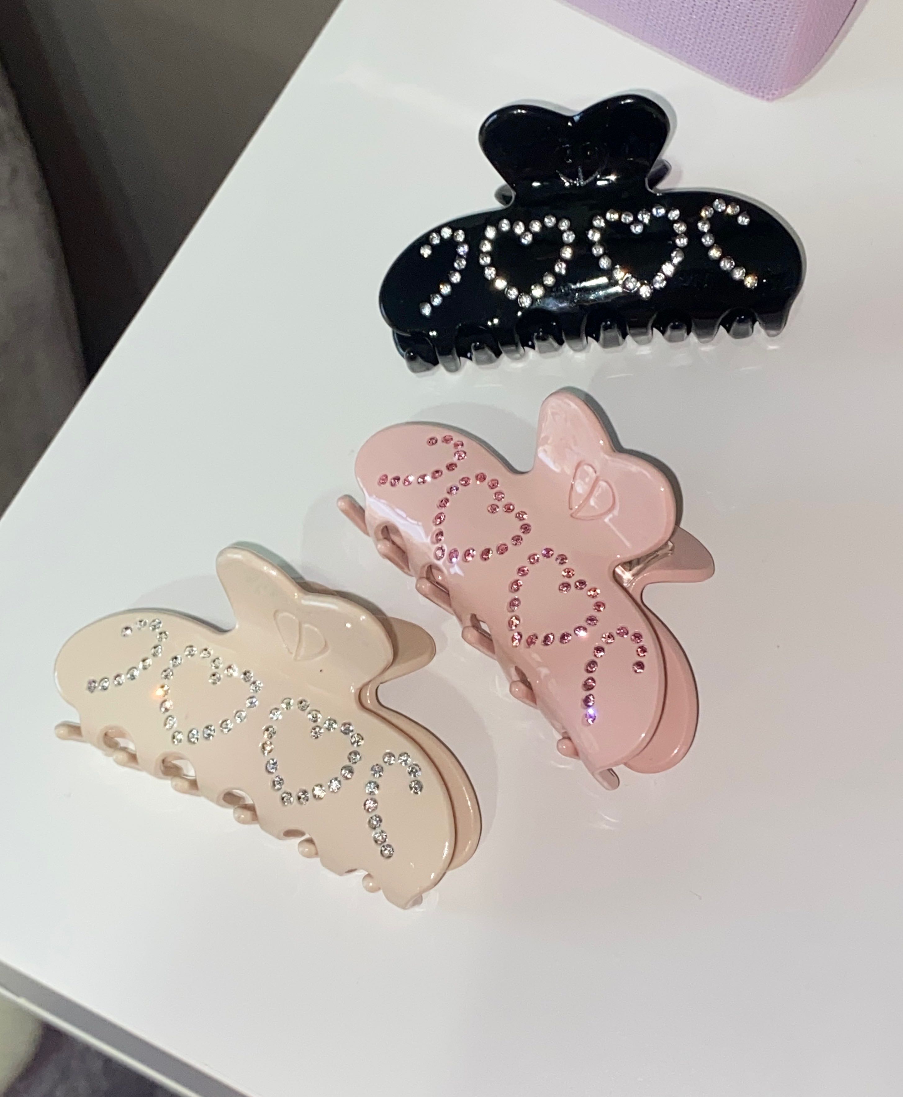Triple hearts collection🩷🤍🖤