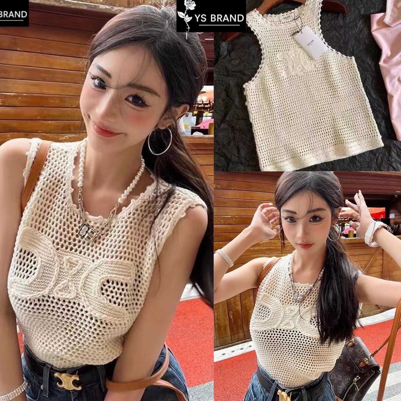 เสื้อไหมพรม ผ้าไหมพรมทอลายCeline