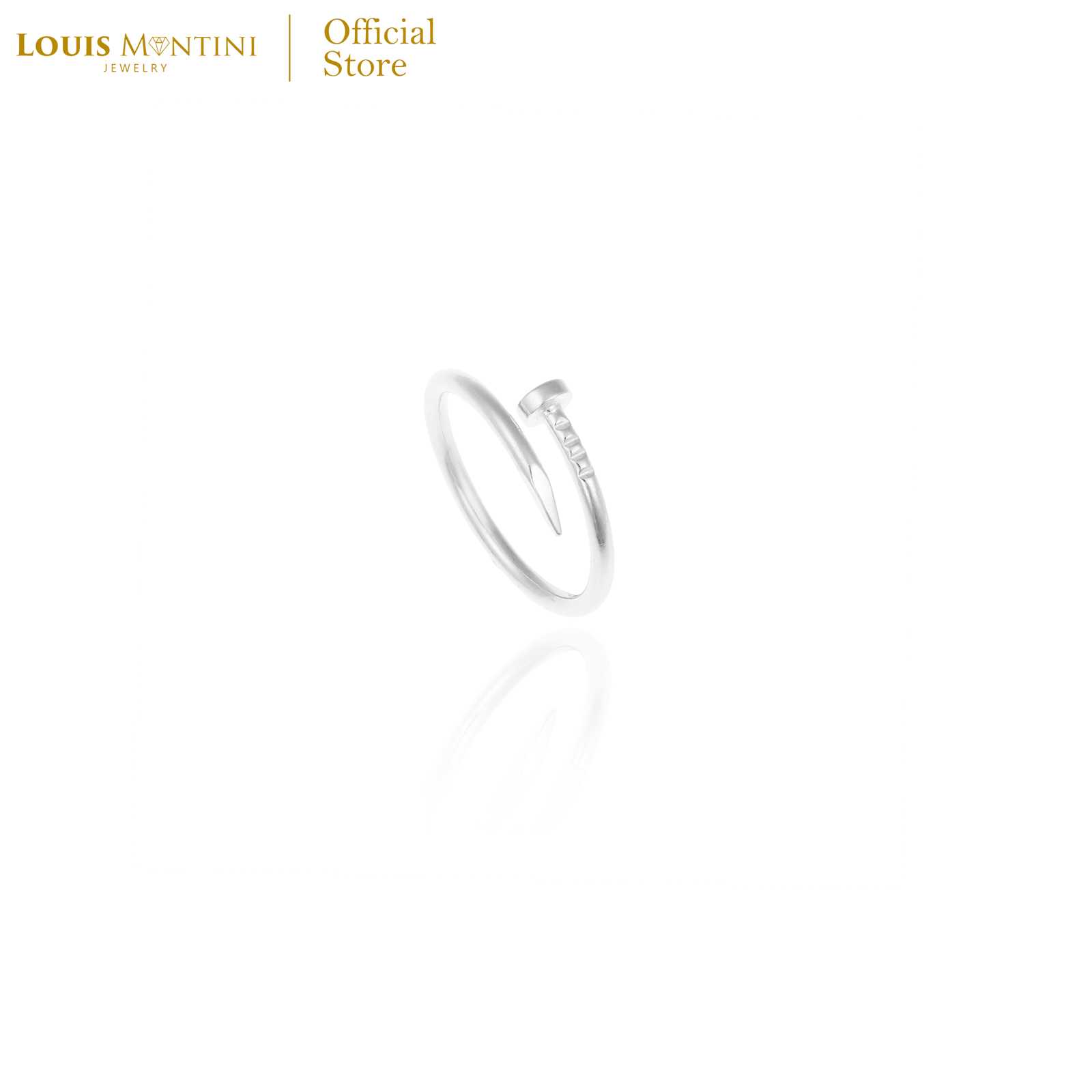 Louis Montini (Jewelry) Sterling Silver 925 Ring แหวนเงินแท้ 92.5% แหวนผู้หญิง รูปตะปู LJRG30