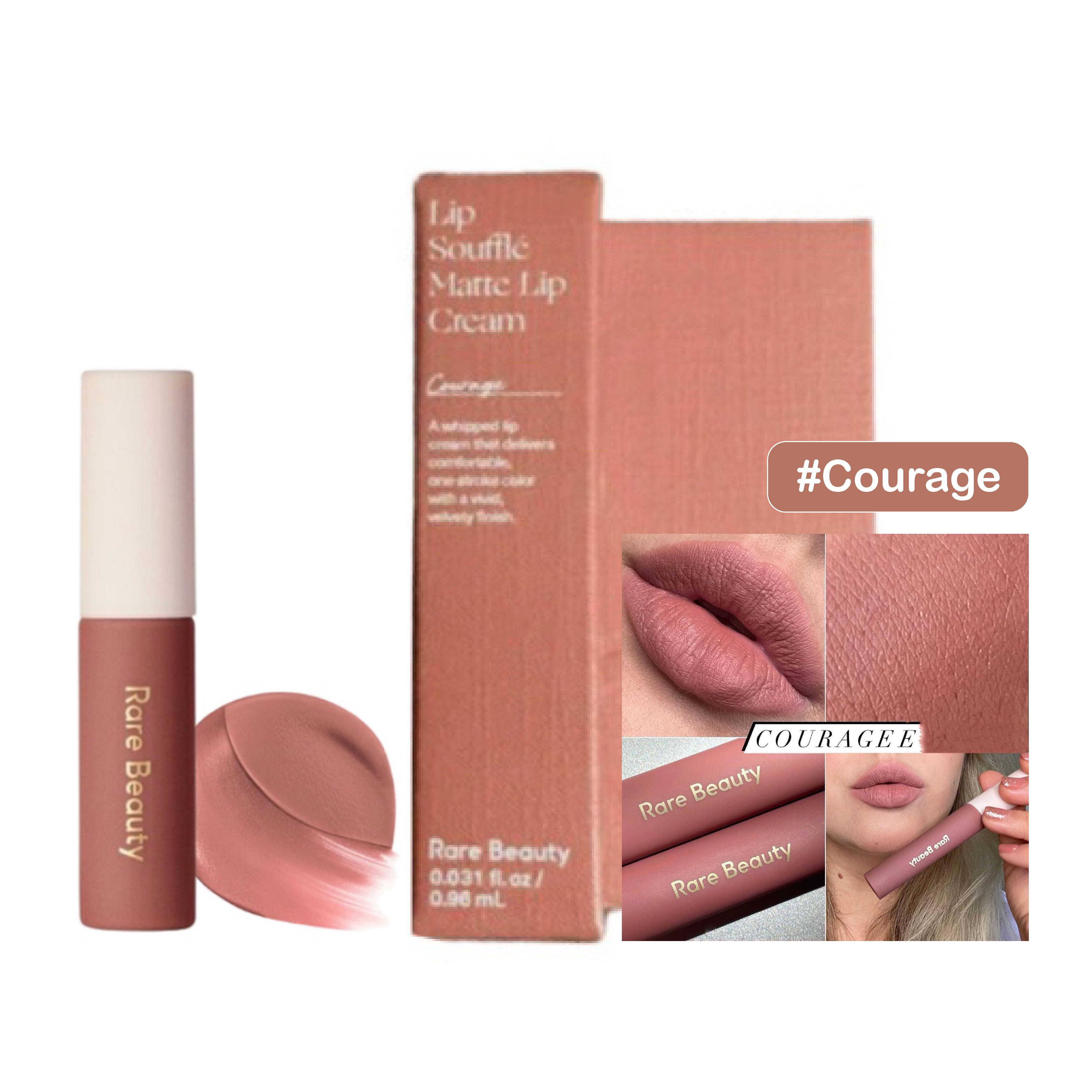 Rare Beauty Souffle Matte Lip Cream Mini #Courage 0.96ml.