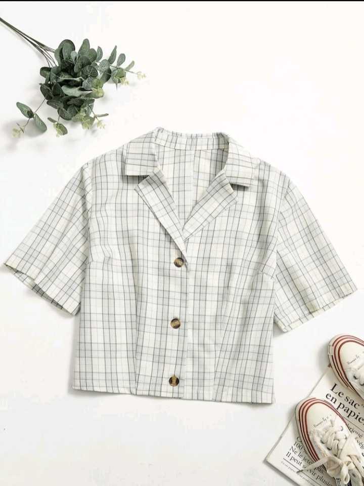 [ Pre ] เสื้อเบลาส์แขนสั้น พลัสไซส์