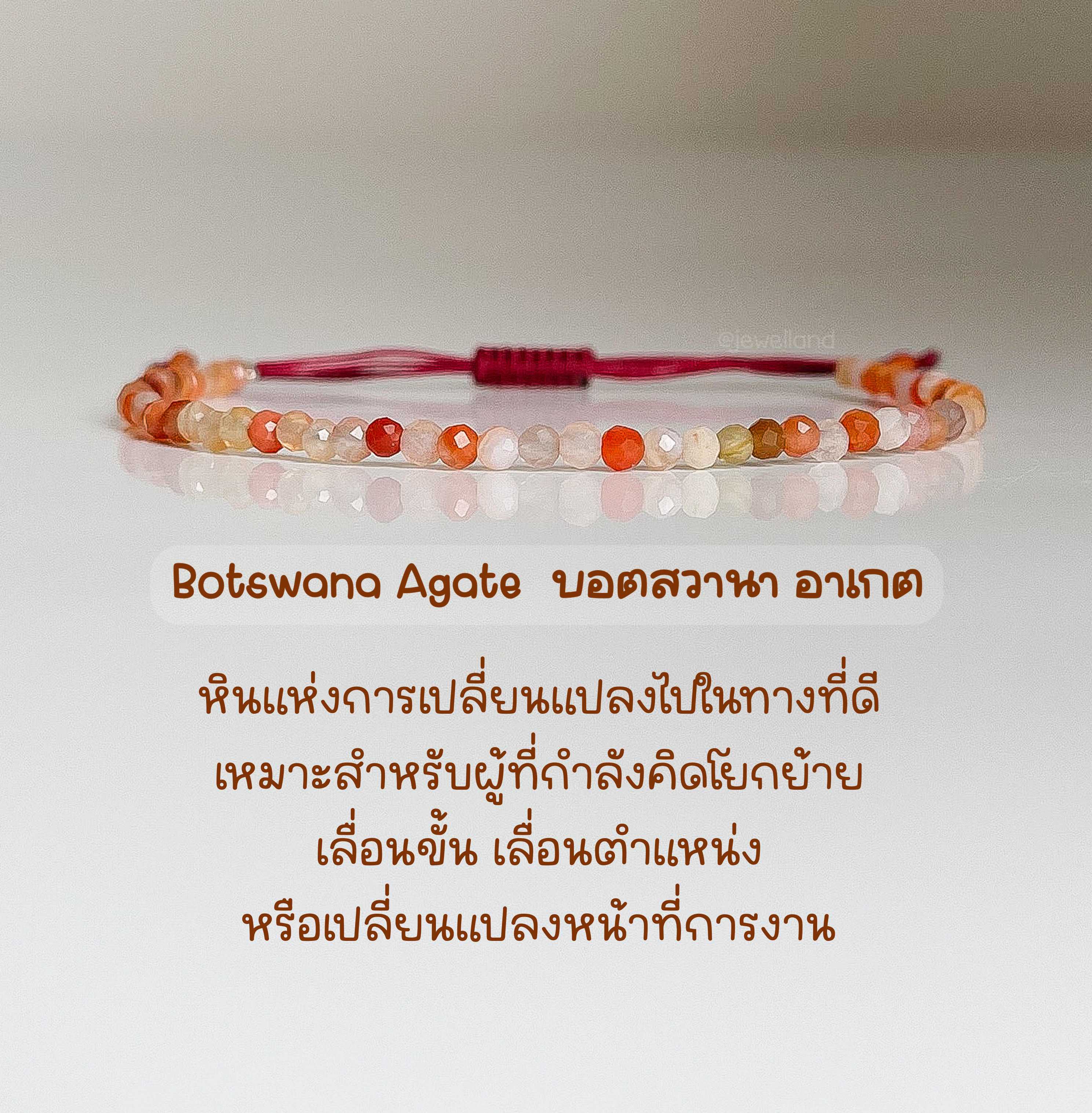 กำไล Botswana Agate Dark Color - เปลี่ยนแปลงหน้าที่การงานไปในทางที่ดี