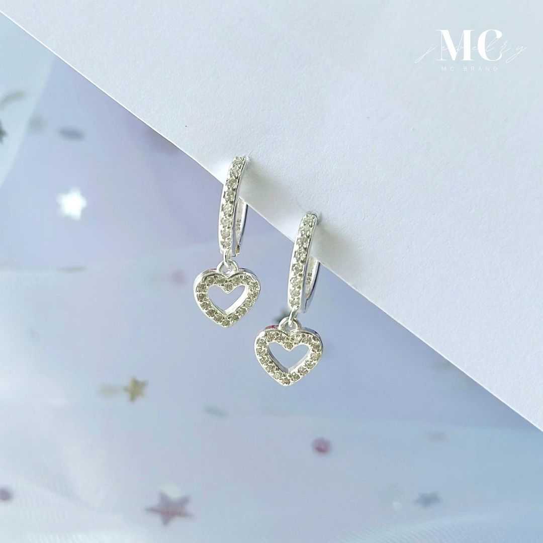 ต่างหูห่วงเงินเเท้ รุ่นAlice Hoop 12 mm ไม่ลอกไม่แพ้ ✅ฟรีกล่องจิวเวลรี่และผ้าเช็ดเครื่องเงิน