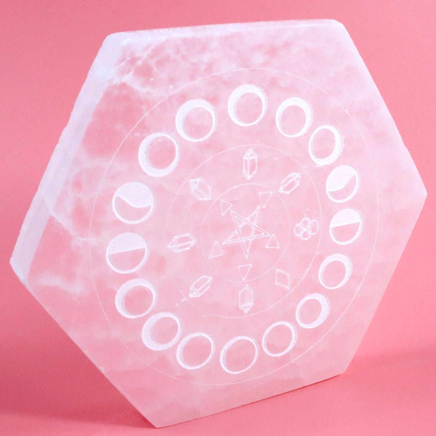 แท่นเคลียร์พลังงานหิน Selenite plate
