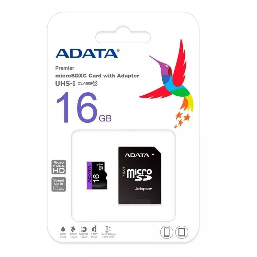 ADATA  รุ่น Premier Micro SDHC Class 10 UHS-I Speed 80 MB/s With SD Adapter