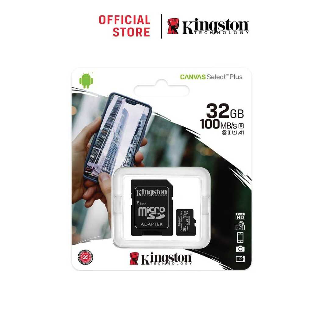 Kingston 32GB รุ่น Canvas Select Plus Class 10 ความเร็ว 100 MB/s Read  (SDCS2/32GB)