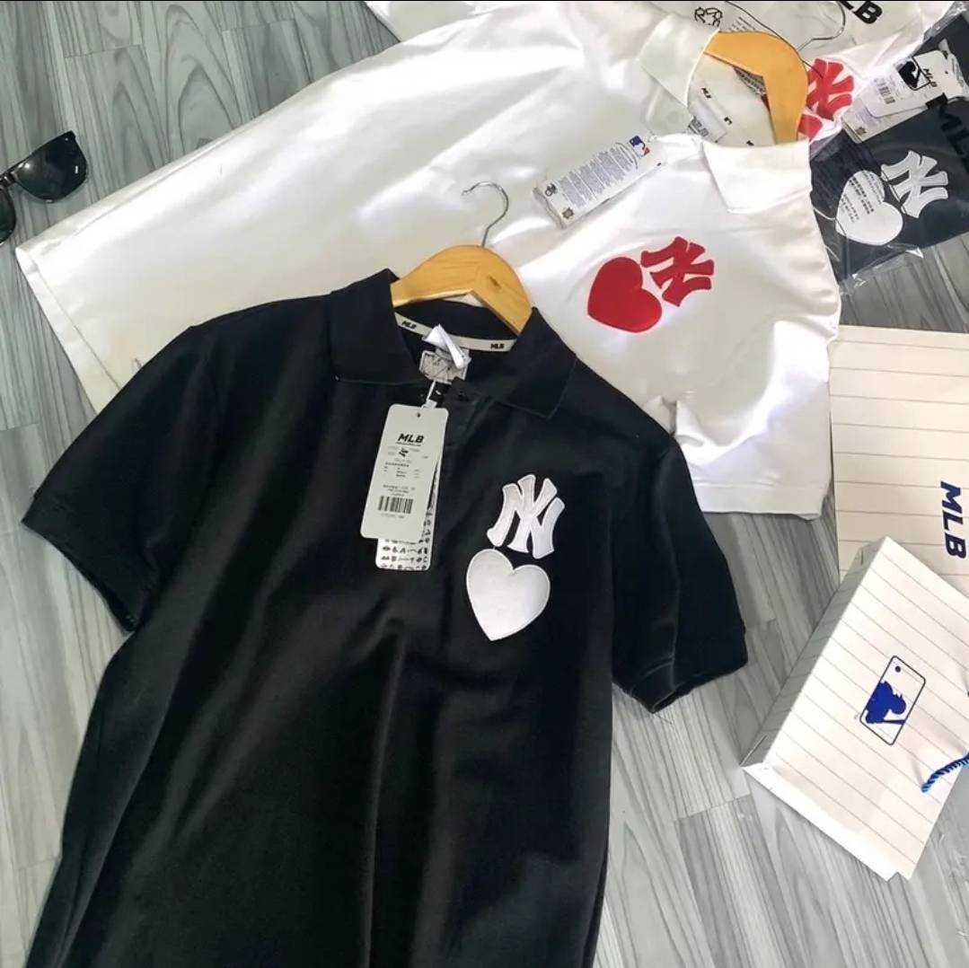 เสื้อคอปก ปักหัวใจ