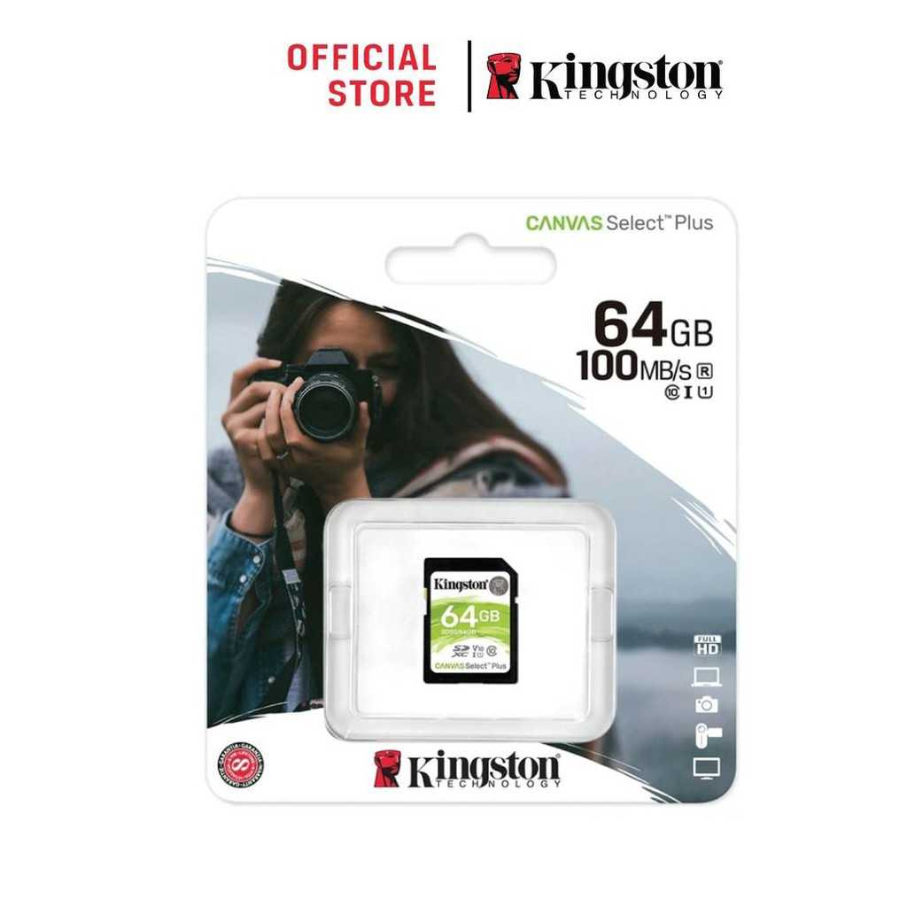 Kingston 64GB Canvas Select Plus SDXC Card Class 10 100MB/s (SDS2/64GB)