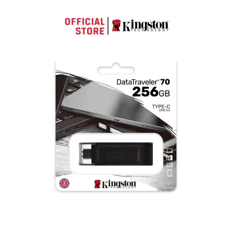 Kingston 256GB DataTraveler 70 USB-C ความเร็ว 3.2 Flash Drive - แฟลชไดร์ฟ (DT70/256GB)