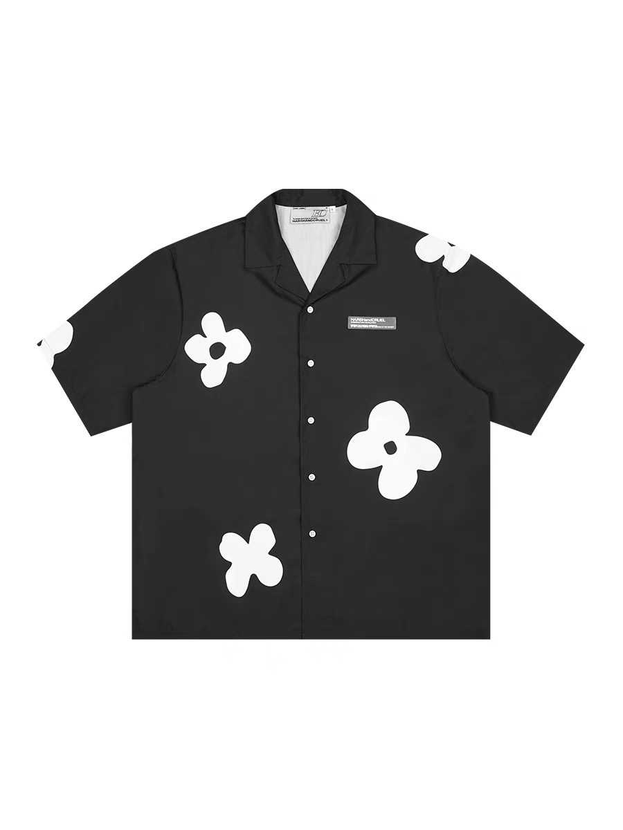Pre Order  - Hand-Painted Silhouette Flower Shirt