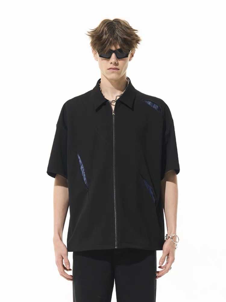 Pre - Order Sabotage Zip-up Short-sleeved Shirt