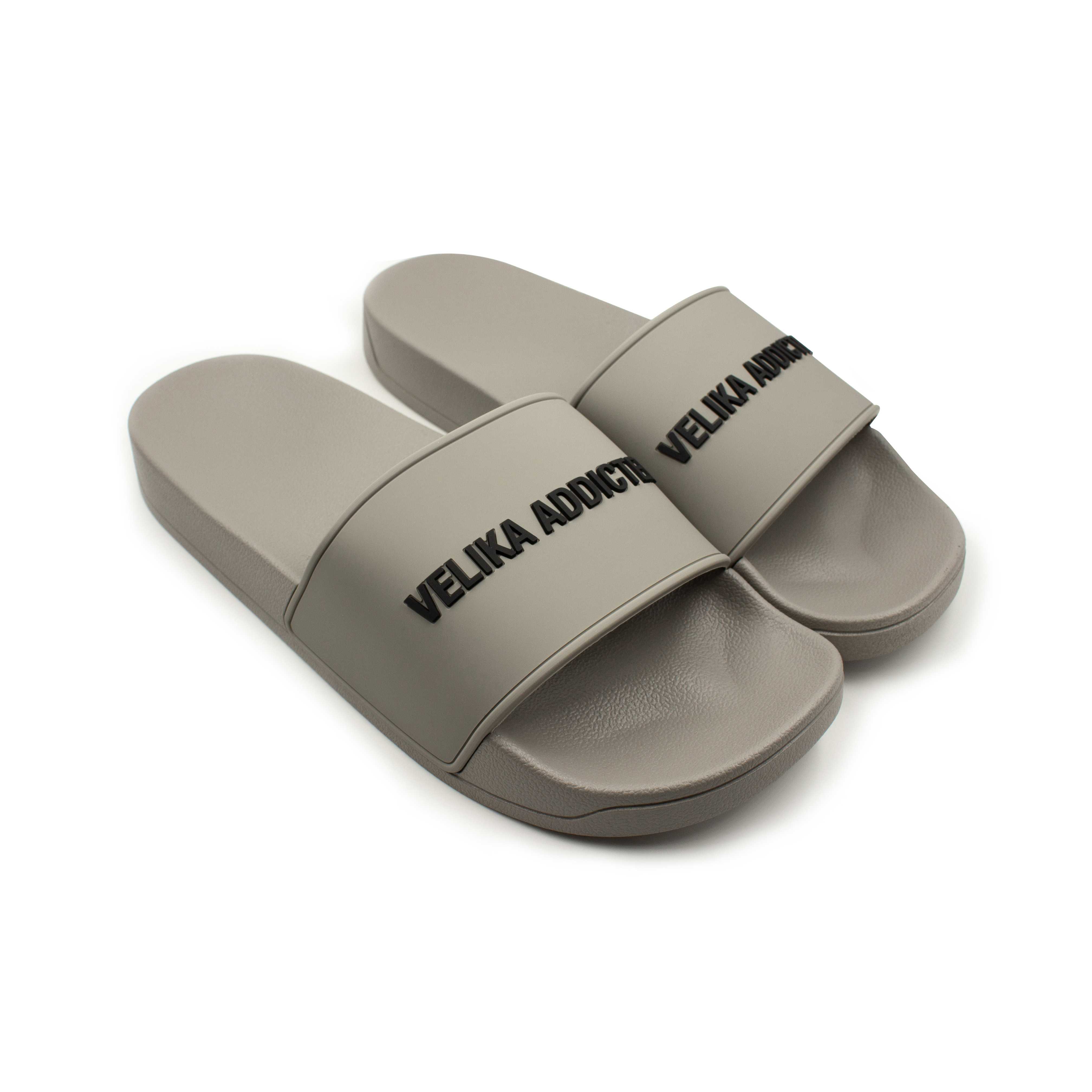 Velika Logo Slide Sandals [Warm Grey]