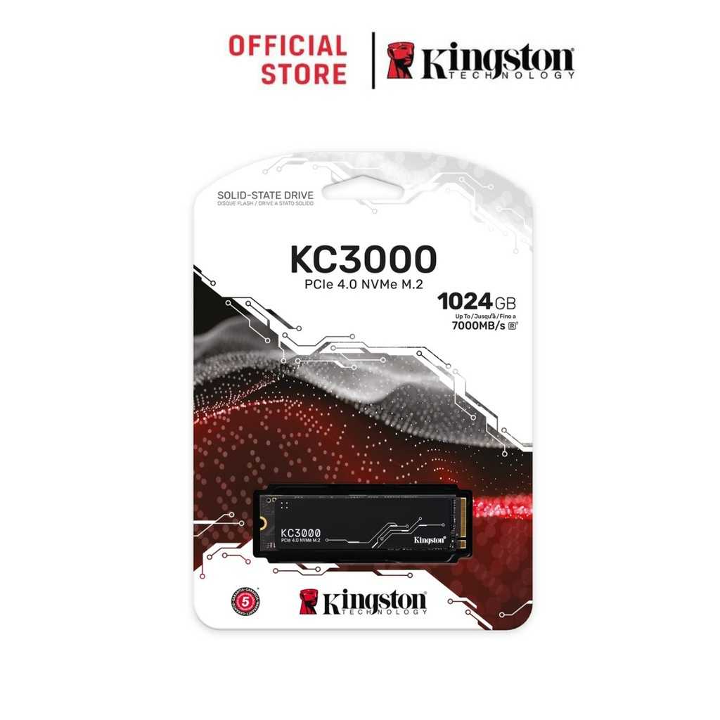 Kingston KC3000 PCIe 4.0 NVMe M.2 SSD ความเร็วสูงสุด 7,000/7,000MB/s1 (SKC3000)
