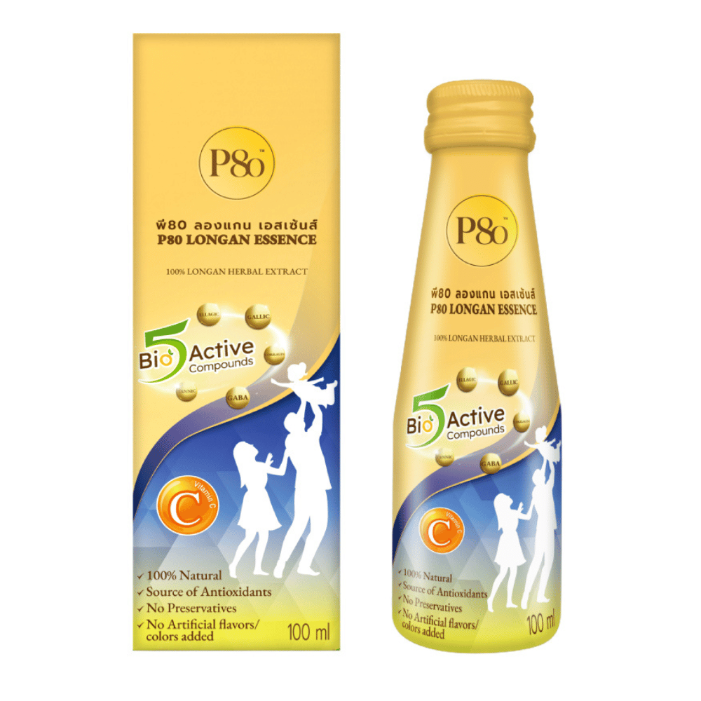 P80 เครื่องดื่มลำไยสกัดเข้มข้น 100 ml