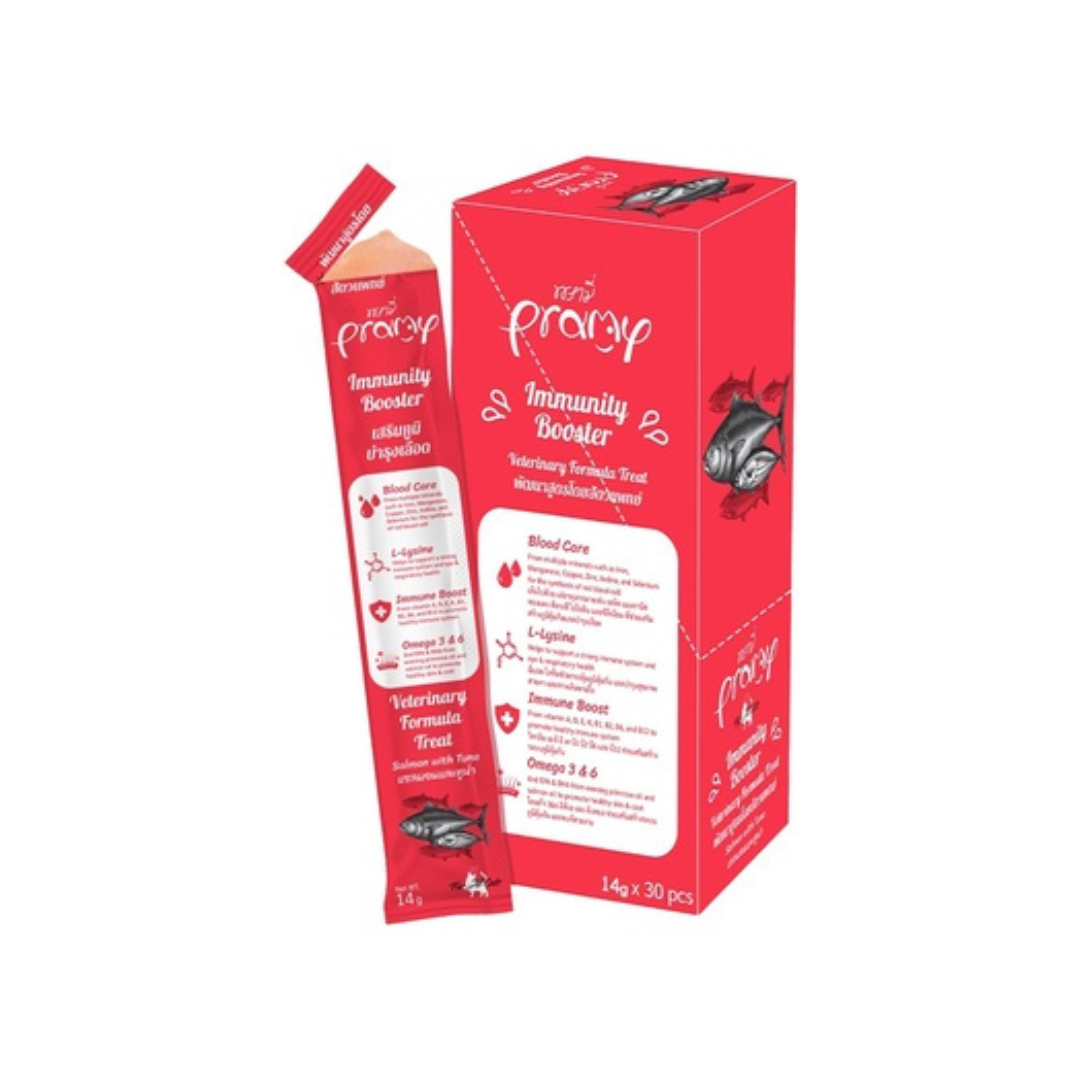 Pramy พรามี่ อาหารเสริมแมวเลีย สูตรเสริมภมูิคุ้มกัน & บำรุงเลือด 14 g. x 20 pcs.