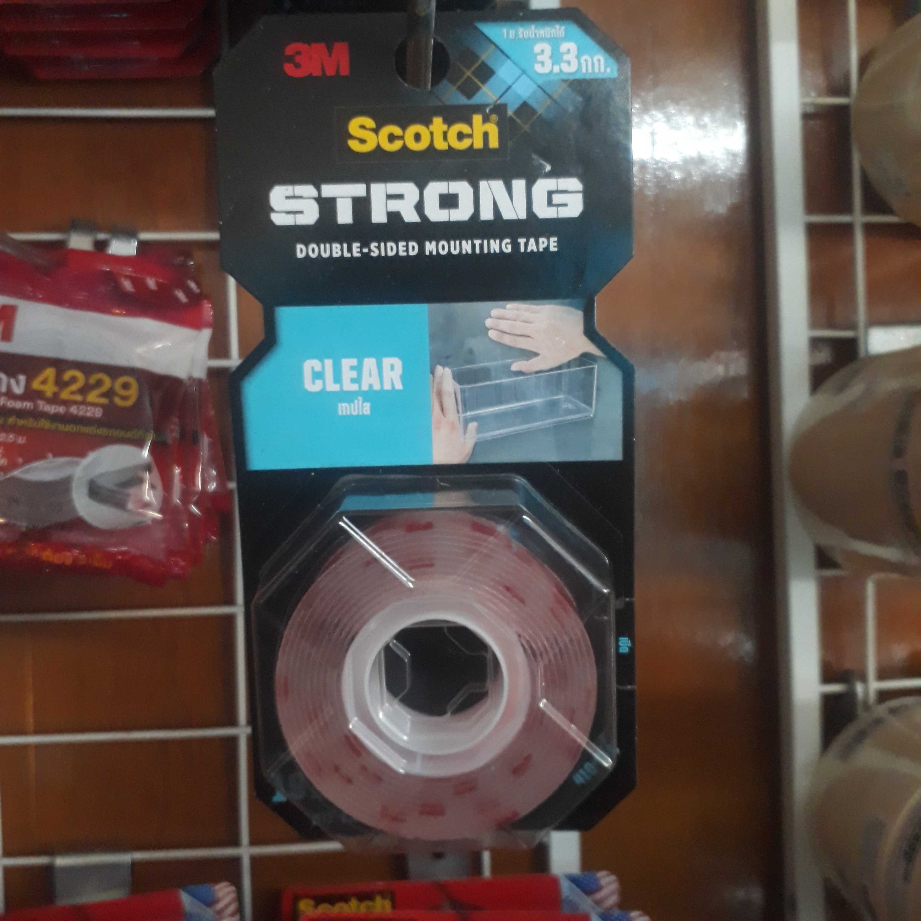 3M Strong เทปกาวสองหน้าใส