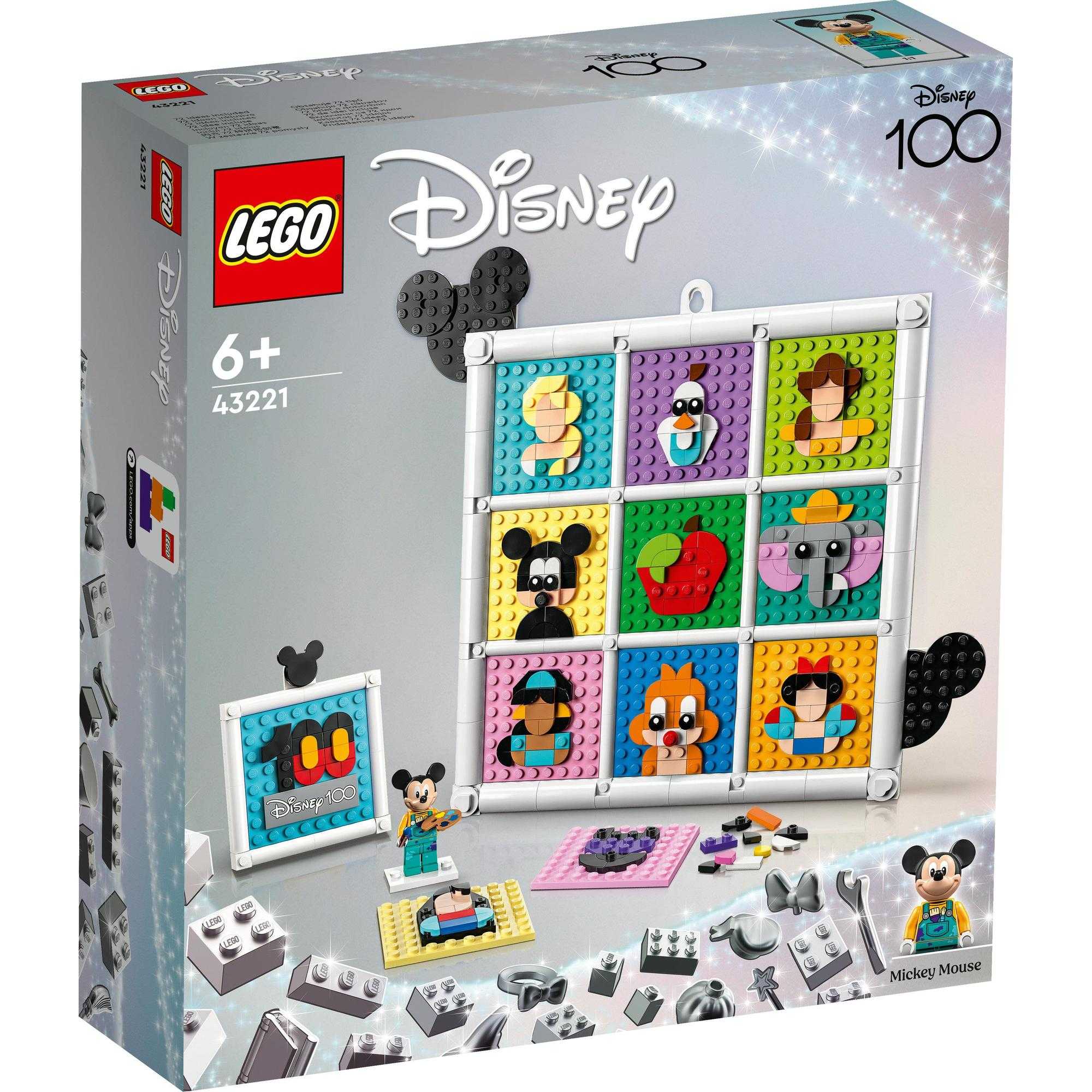 LEGO Disney Classic 43221 100 Years of Disney Animation Icons Building Toy Set (1,022 Pcs)
