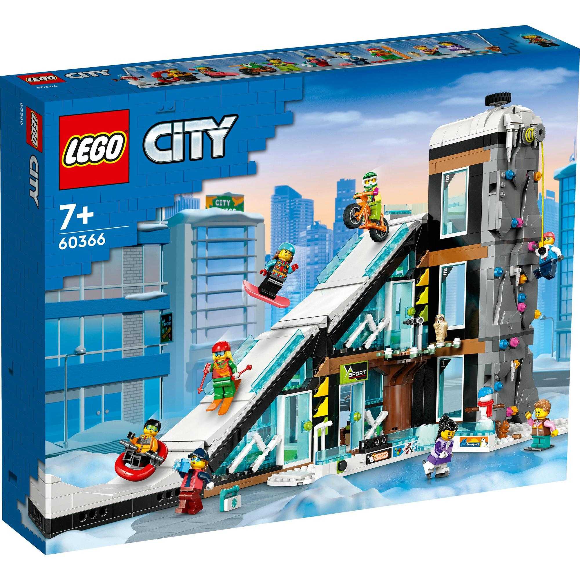 LEGO City 60366 Ski and Climbing Centre Building Toy Set (1,054 Pieces)