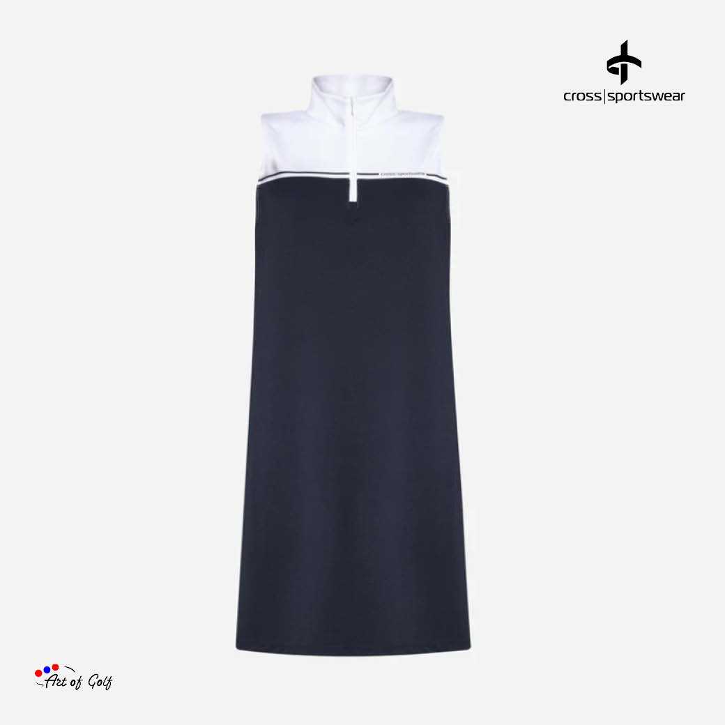 Cross W Turtle SL Dress (Navy)